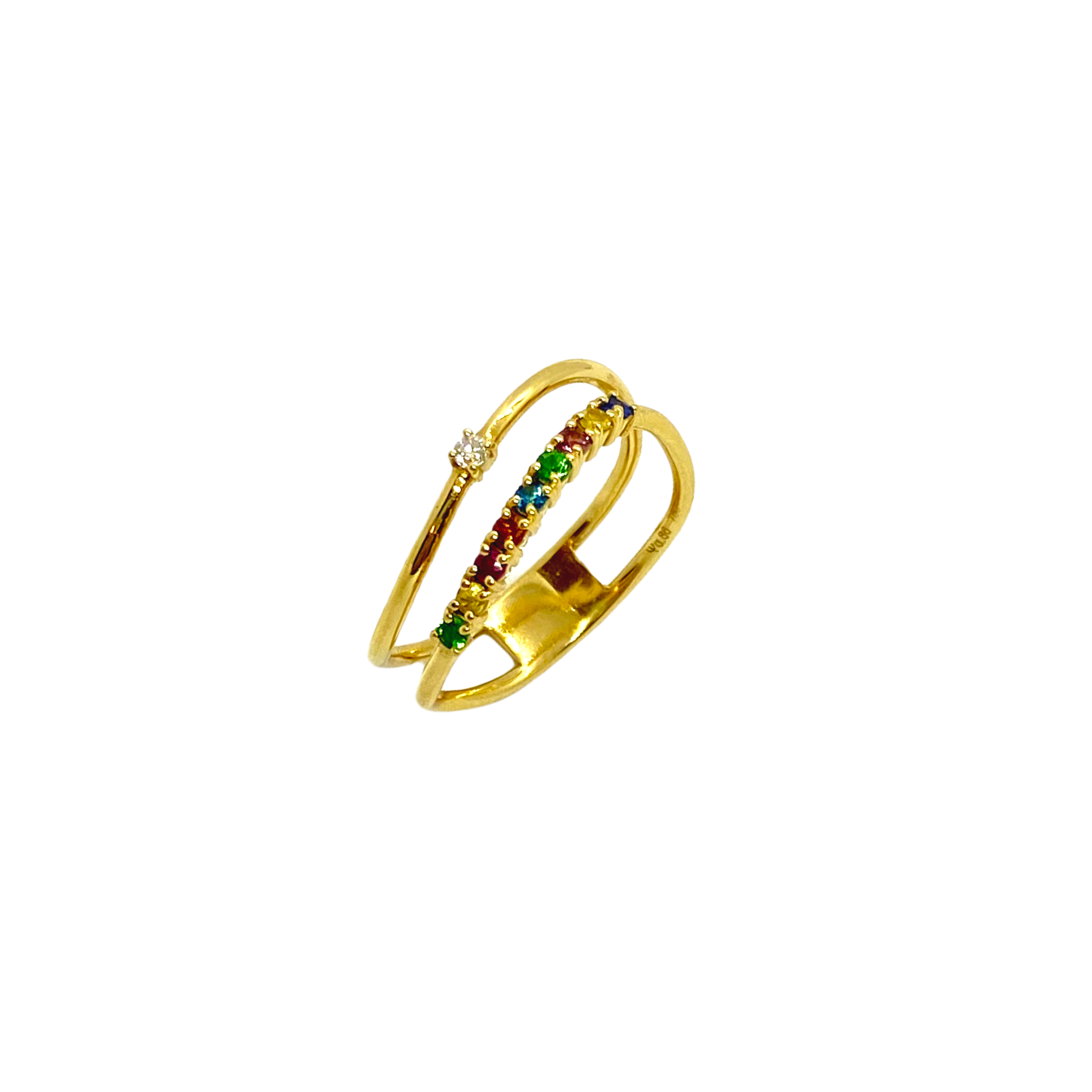 Rainbow minimalistic ring — Melina Fachidis