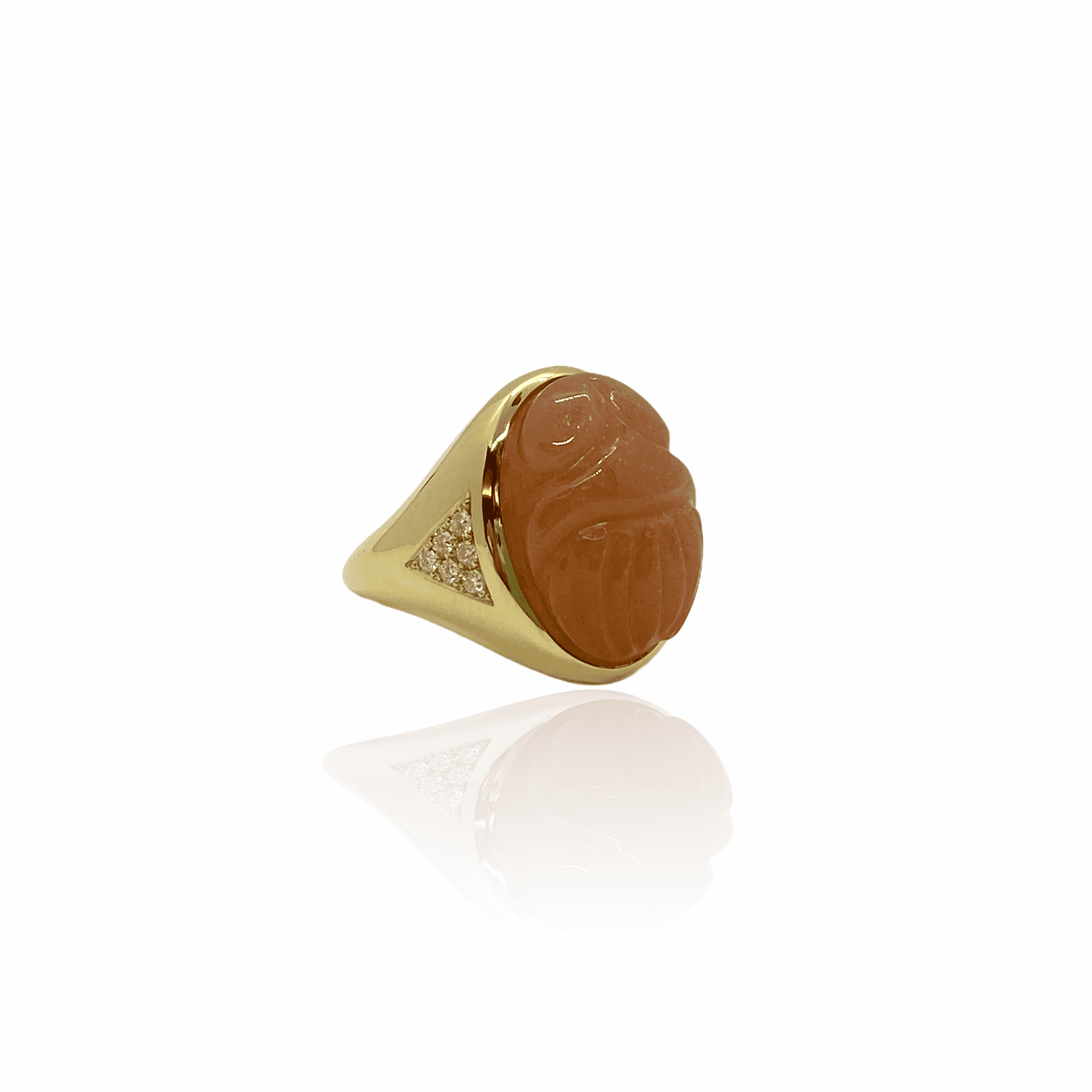 Beetle moonstone pinky ring — Melina Fachidis