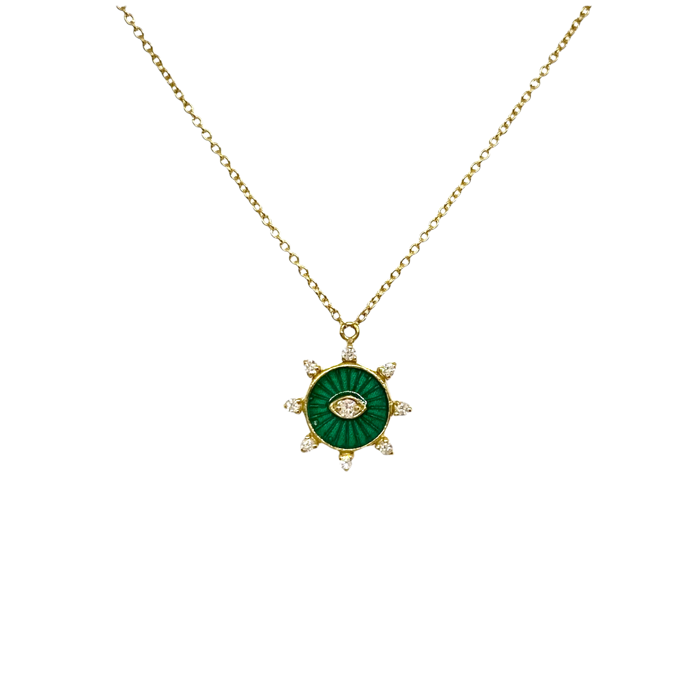 Green rays eye charm — Melina Fachidis