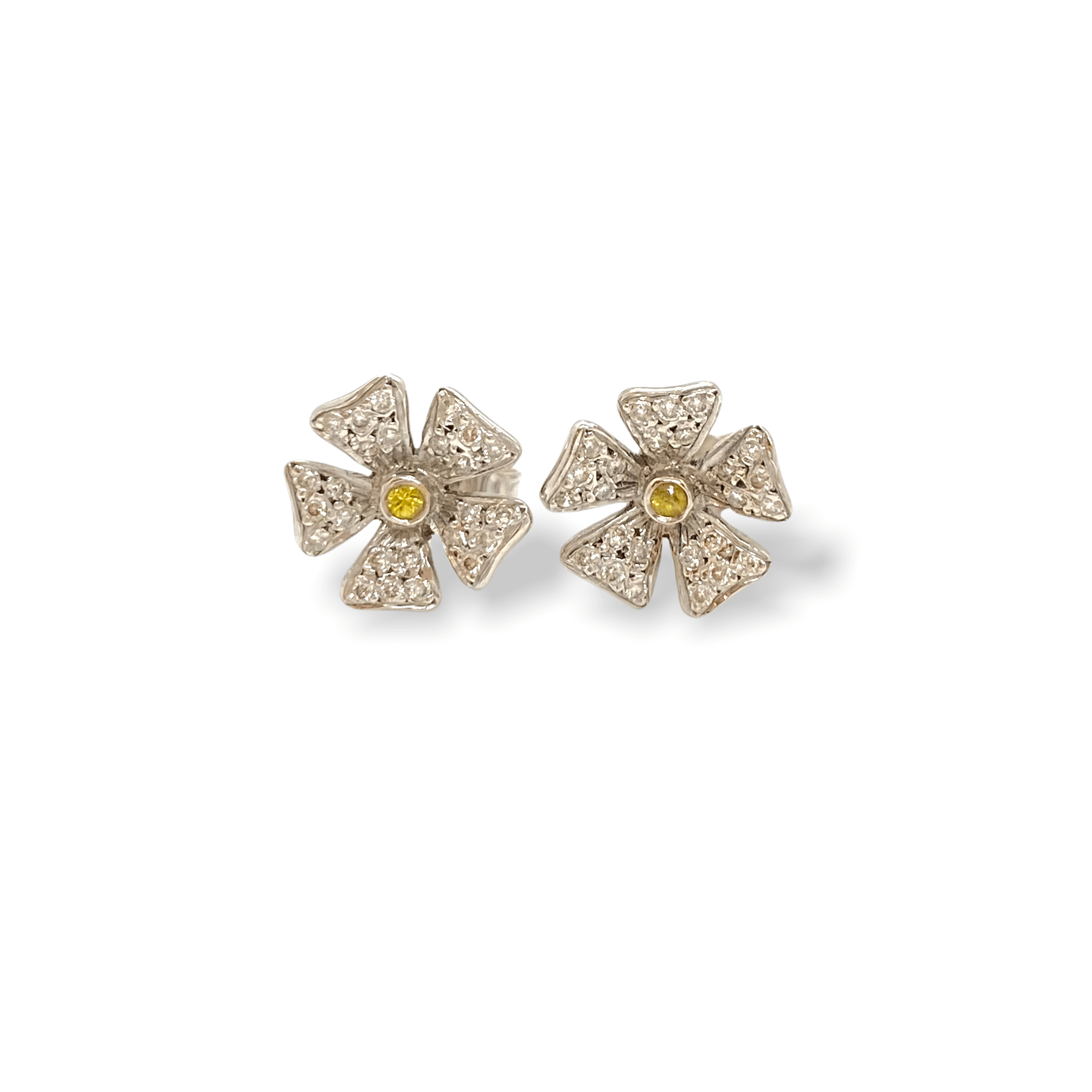 Floral diamond studs — Melina Fachidis