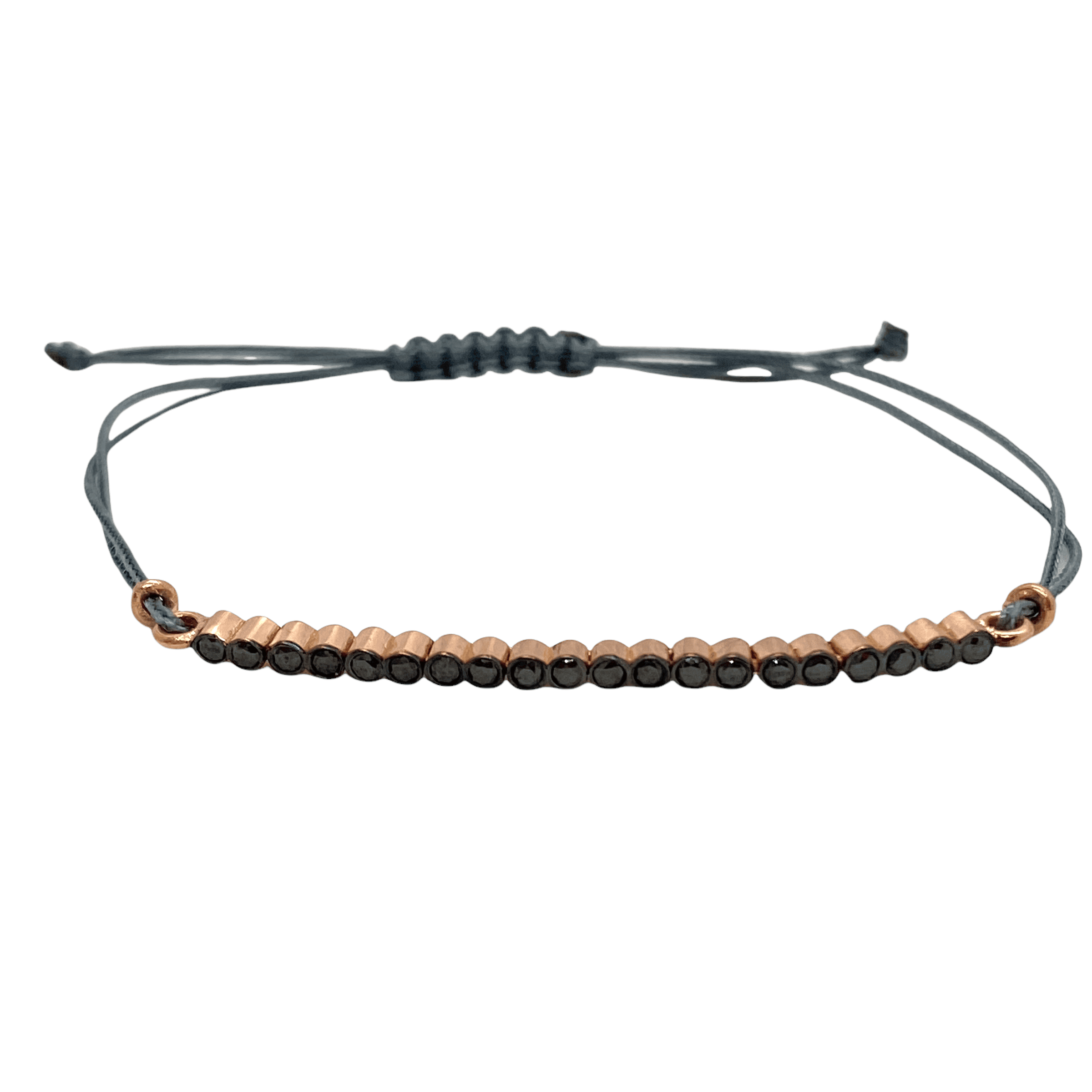 Black diamond tennis bracelet — Melina Fachidis