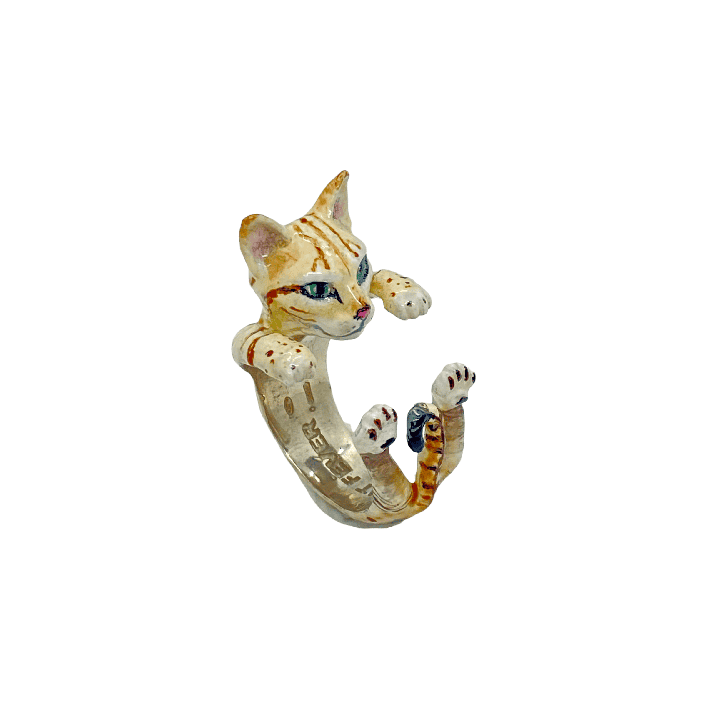 Bengal cat ring with enamel — Melina Fachidis