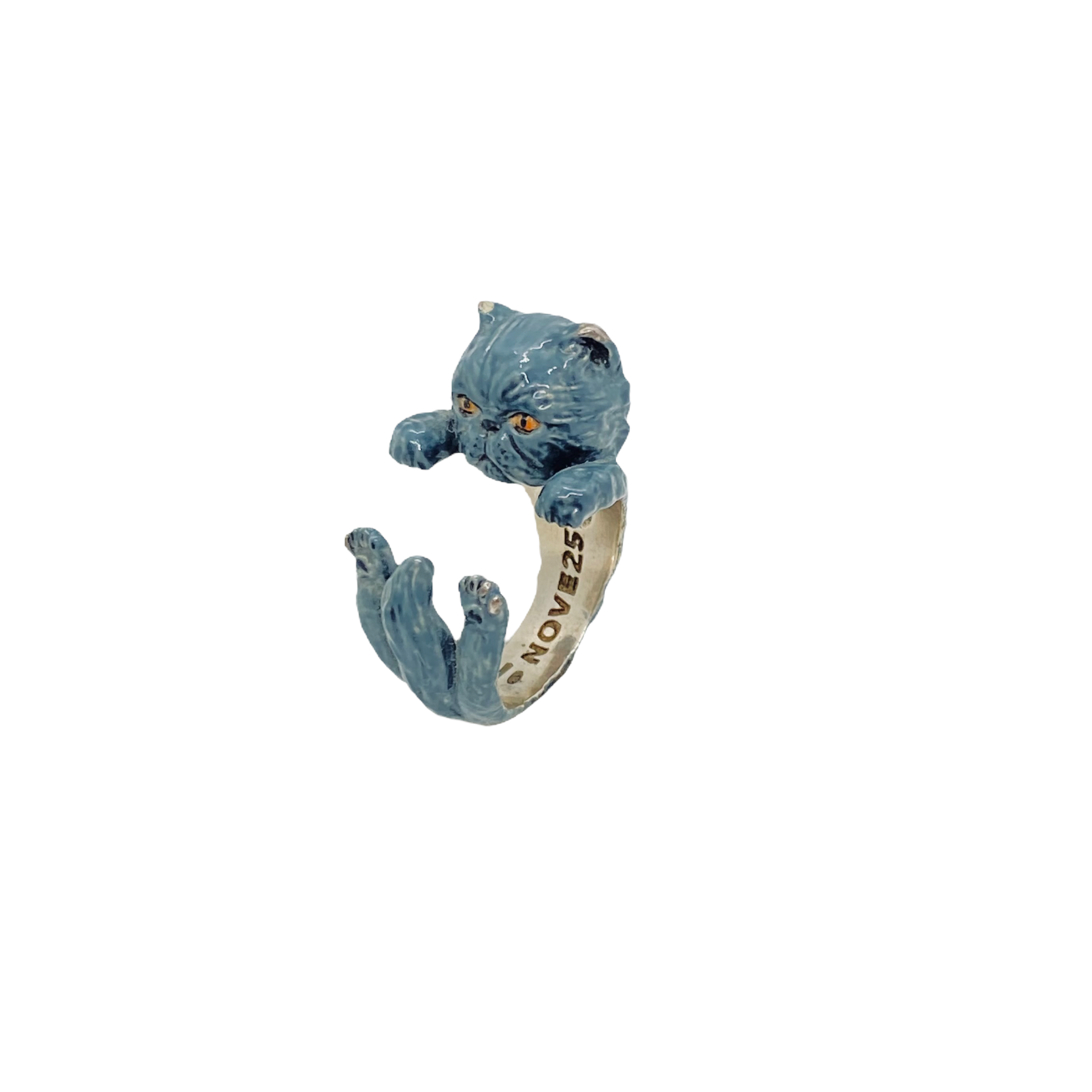 Persian cat ring enamelled — Melina Fachidis