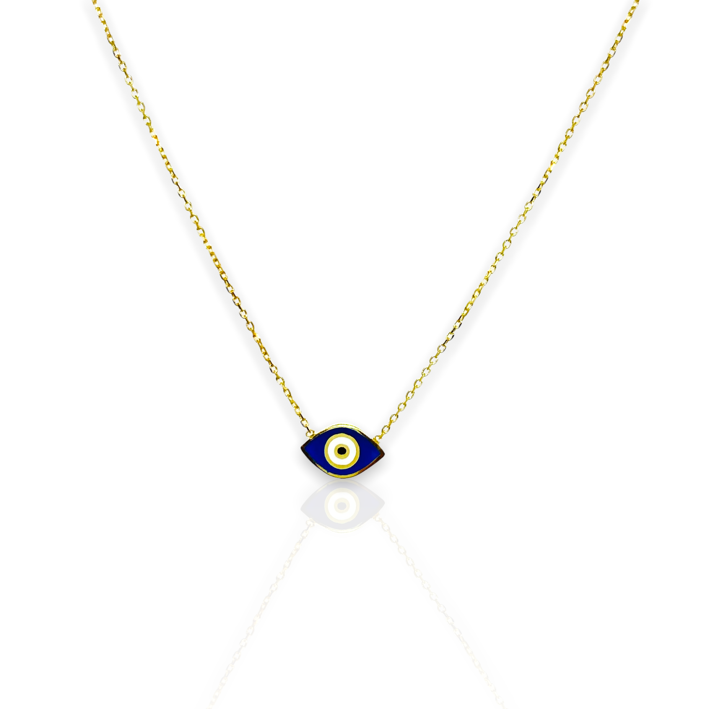 Tiny navy blue eye pendant — Melina Fachidis