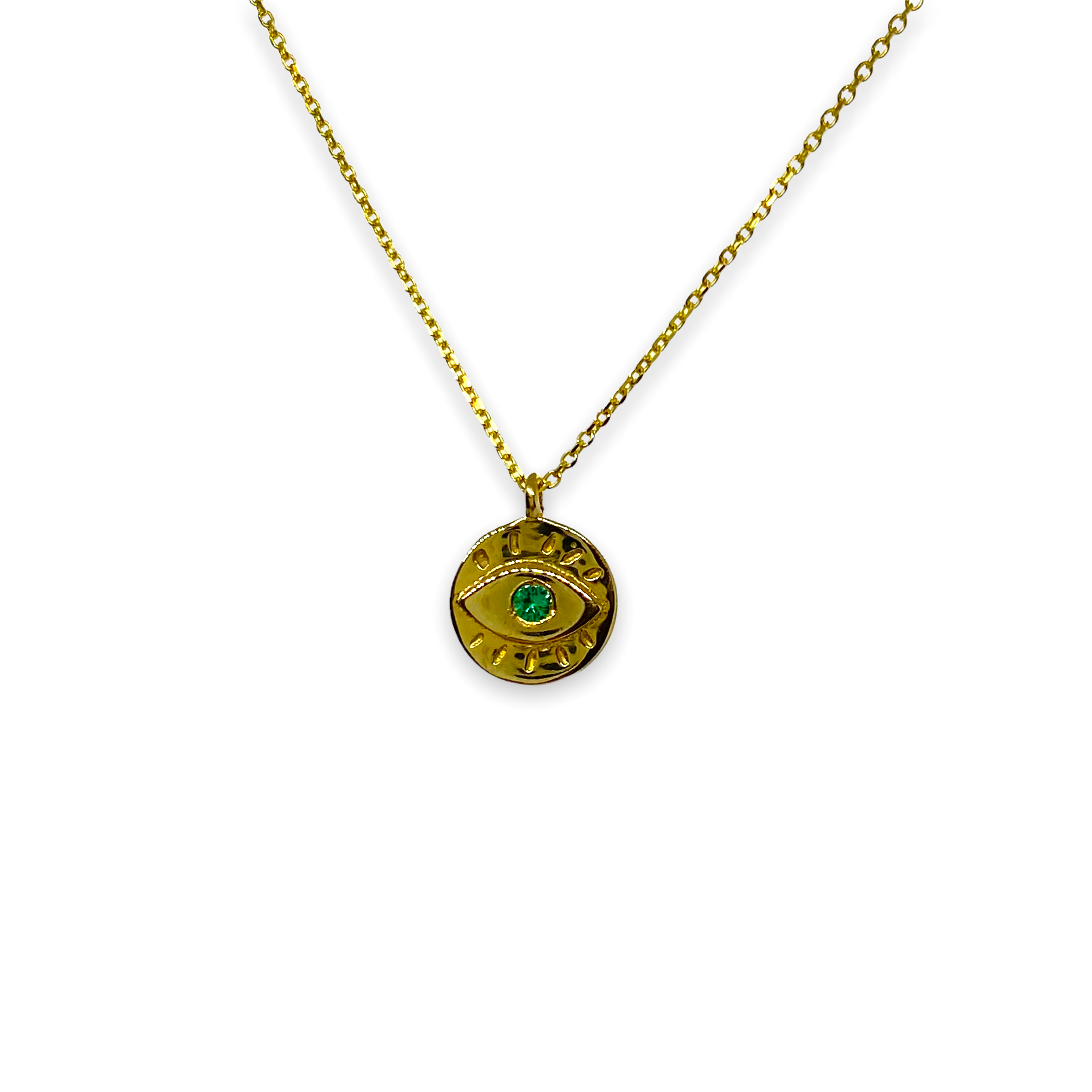 Emerald eye pendant — Melina Fachidis