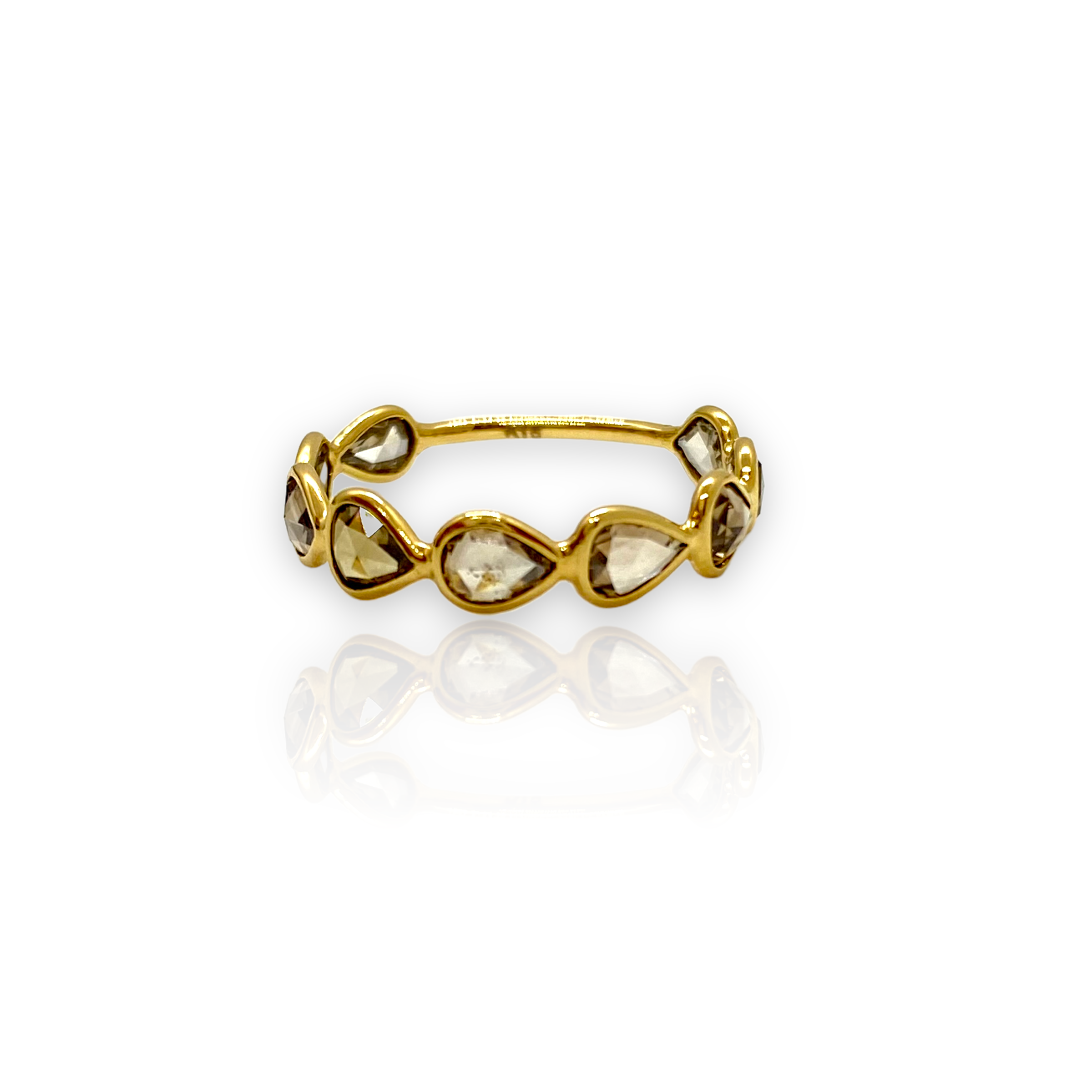 Drop shaped brown diamond ring — Melina Fachidis