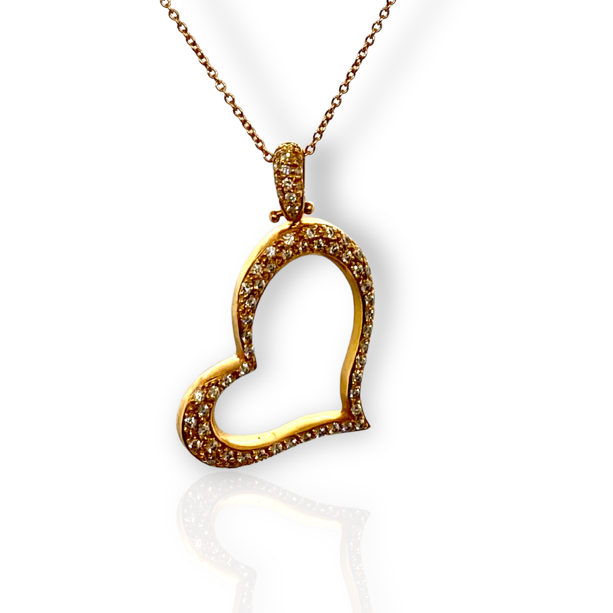 Heart diamond necklace — Melina Fachidis
