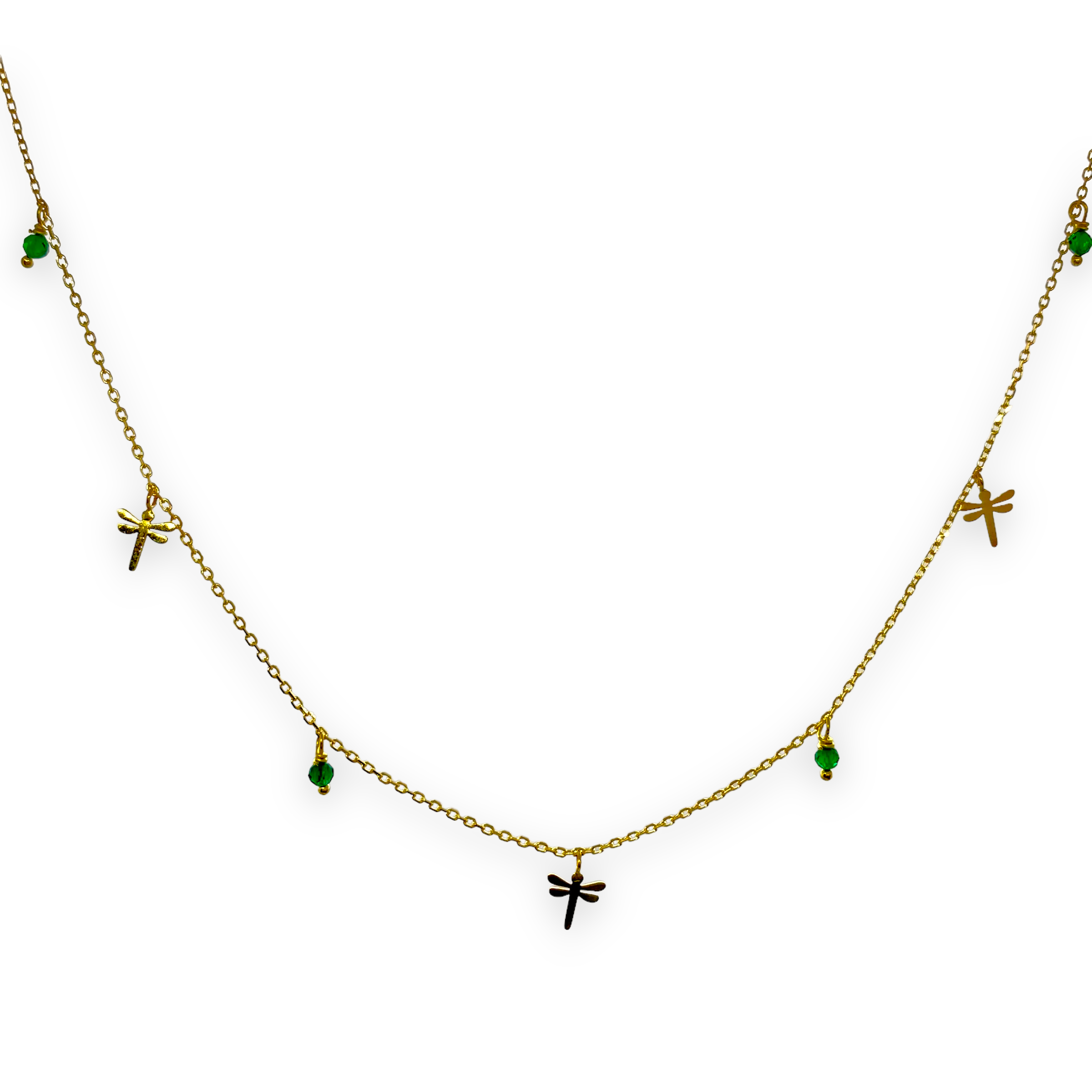 Dragonfly charm necklace — Melina Fachidis