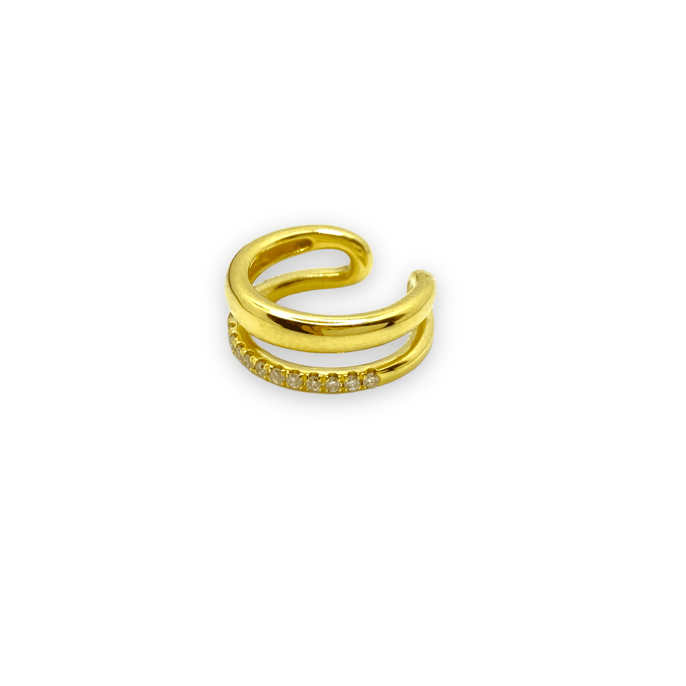 Bold cuff earring with diamonds — Melina Fachidis