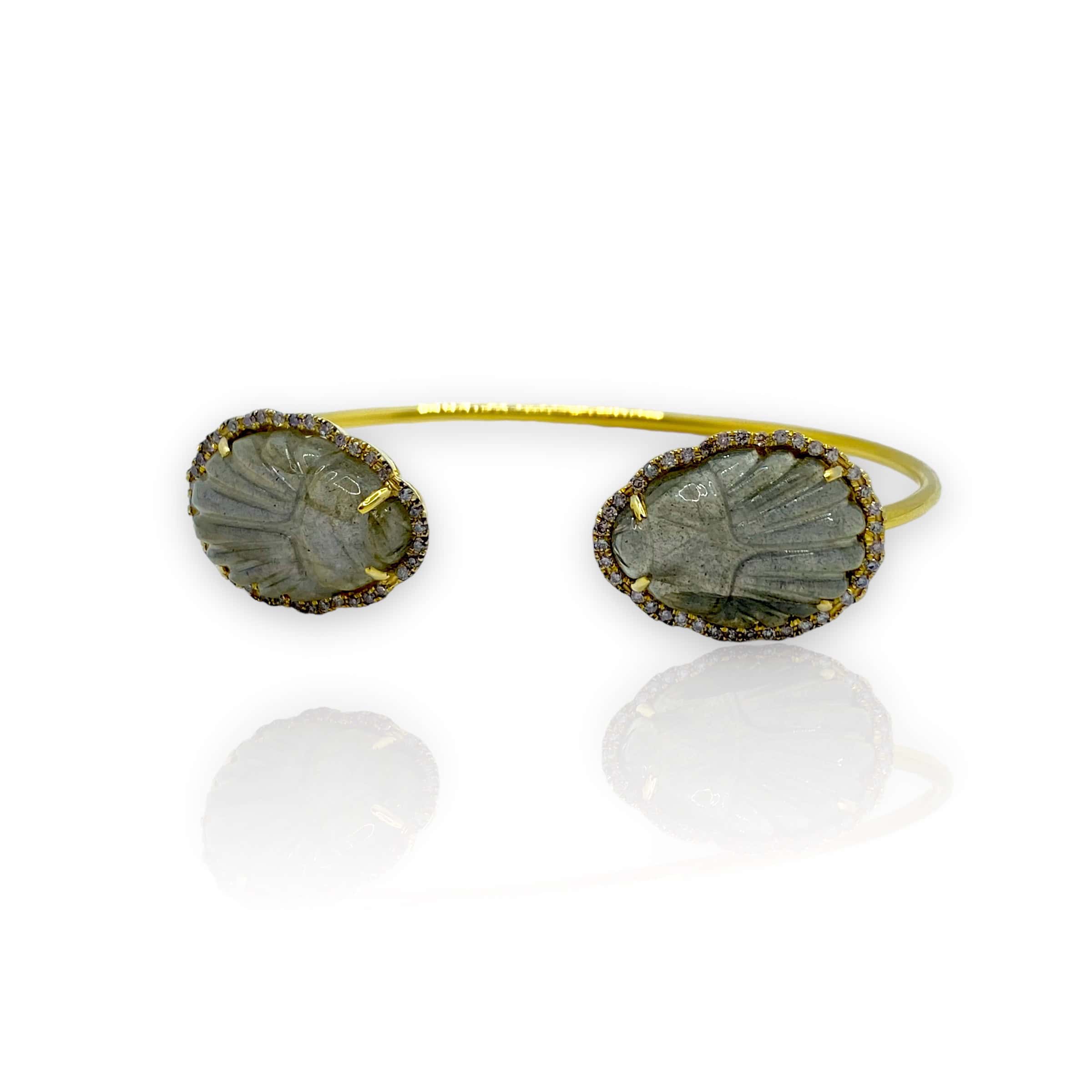 Double labradorite scarab bracelet — Melina Fachidis